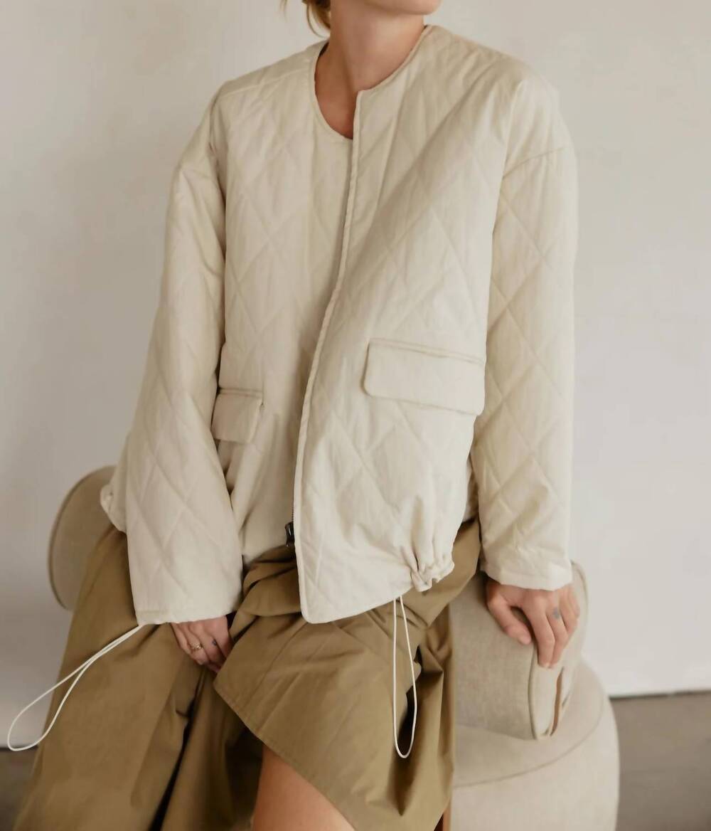 NEW MOD REF cotton-blend utility jacket in cream
